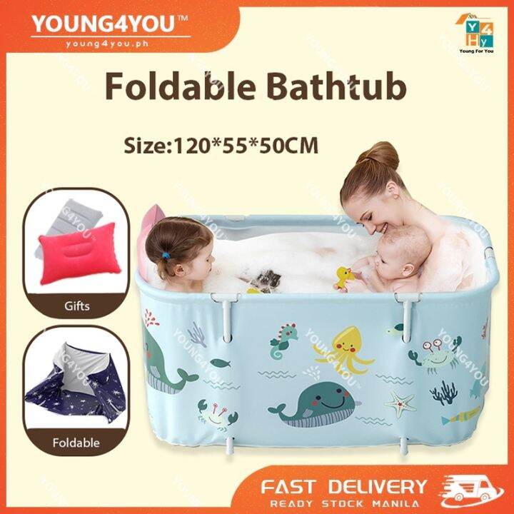 【Y4Y】Portable Bathtub for Adults Foldable SPA Soaking Standing Bath Tub