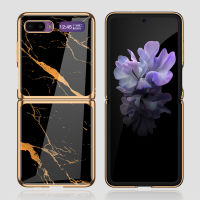 Tempered Glass Phone Case Protective Skin Sleeve Compatible For Galaxy Z Flip Folding Mobile Phone Cover