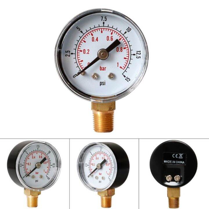 40mm-face-pressure-gauge-1-8-bspt-bottom-mount-153060-100160-200-300-bar-for-air-gas-liquid