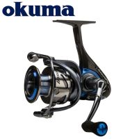 OKUMA กรอบคาร์บอนปั่นรอกตกปลาที่มีน้ำหนักเบาสีแดง/น้ำเงิน/ขาว5.0:1 8 + 1BB 5.9-7.9กก. รอกน้ำจืดกำลังแรง