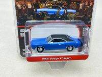 1: 64 1969 Dodge Charger (Lot #465.1)-B5สีฟ้าและสีดำไวนิลหลังคาคอลเลกชันของรุ่นรถ