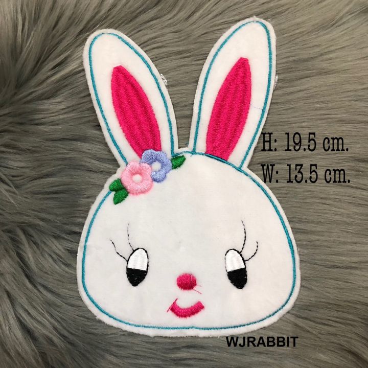 ตัวรีดลายกระต่ายน้อย-wjrabbit-ตัวรีดติดเสื้อ-อาร์มติดเสื้อ-ตัวรีดติดเสื้อผ้า-ตัวรีดติดผ้า-ติดกระเป๋าผ้า-งาน-diy