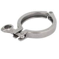 ₪▣ 77mm Ferrule 304 Stainless Steel Quick Release Sanitary Tri-Clamp Pipe Clip