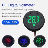 1pcs 4-100V Digital Display Round Voltmeter Car Voltage Current Detector Tester Pane