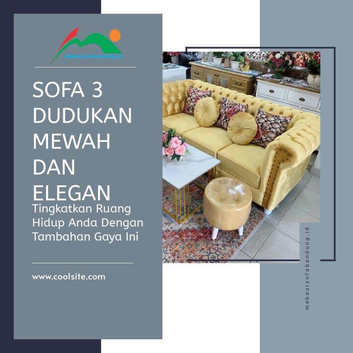 Sofa chesterfield 3 seater jumbo I Sofa chesterfield atau sofa turki