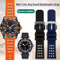 Quick release For luminox omega Seiko Mido Breitling IWC Mens Silicone breathable watchband 20 22mm Fluoro rubber watch strap