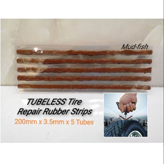 Tubeless Tire Repair Rubber Strips (5Tubes) Lazada