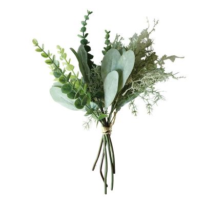 【cw】 Grass and leaves mixed bundle artificial flower arrangement supplies for home living room decor fake plants flores