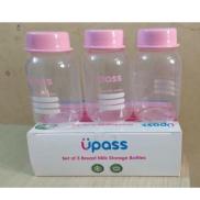 Rẻ vô địchBộ 3 bình trữ sữa 125ml Upass-Thái Lan-UP0101W