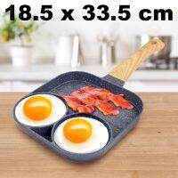 กระทะ 3 หลุม กระทะอเนกประสงค์ รุ่น Non-stick-2-eggs-frying-pan-52B-TC