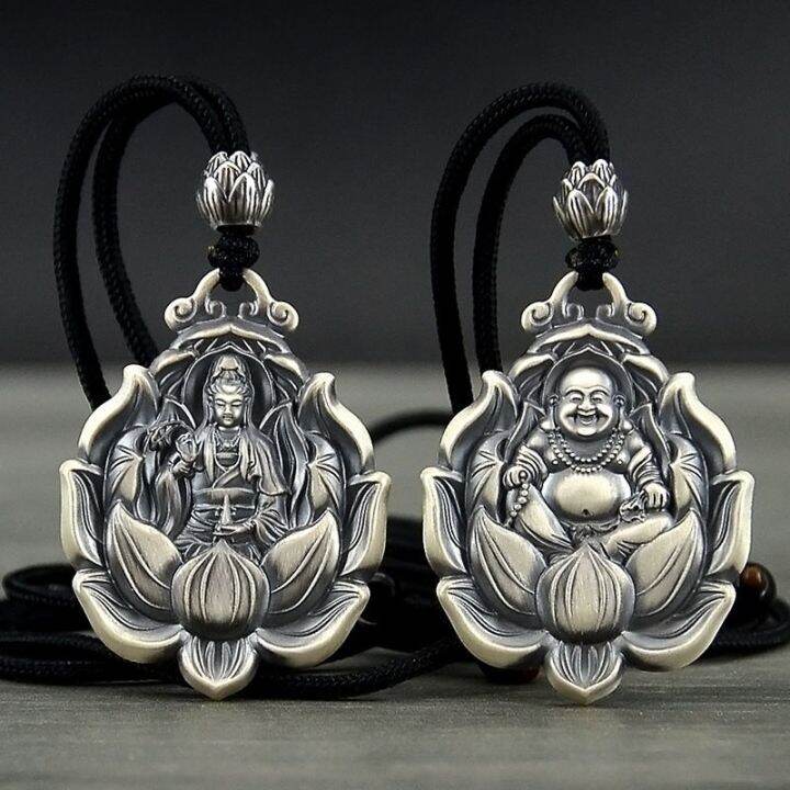 new-design-guanyin-pendant-men-and-women-necklaces-amulet-bodhisattva-maitreya-buddhist-jewelry-safe-jewelry-accessories