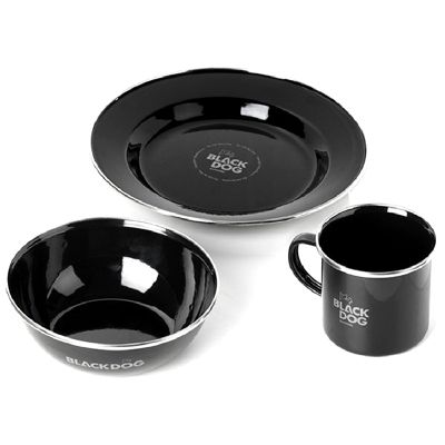 BLACKDOG Outdoor Camping Enamel Bowl Plate Cup Picnic Barbecue Tableware Set Ultralight Portable for Picnic Equipment