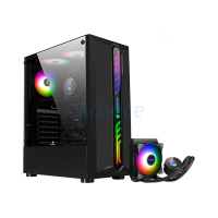 ATX CASE (NP) TSUNAMI COOLMAN 190-1 LIQUID COMBO ABLAZE (BLACK)