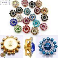 LEAPEN 10PCS 14mm ตัดเย็บเสื้อผ้า ที่เป็นประกาย ก้นเหล็ก หินแก้วคริสตัล ปุ่ม Rhinestone ตกแต่งเสื้อผ้า เครื่องประดับหมวก