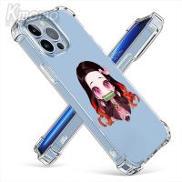For iPhone 14 Plus 13 Pro Max 12 Mini Transparent Ghost Slayer Shockproof TPU Back Clear Cover jelly Case Cases