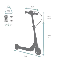 Childrens scooter with brake Play 5 for kids ages 4 to 6 (95cm to 1.30m)