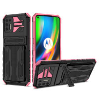 Motorola Moto G9 Plus Case ,EABUY Three-in-one Multifunctional Hidden Credit Card Slot Bracket Protective Case for Motorola Moto G9 Plus