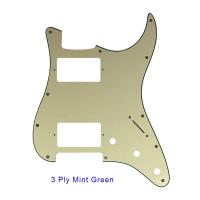 【Online】 The Guitar Street Pickguard กีตาร์ไฟฟ้าคุณภาพรอยขีดข่วนแผ้นมี11รู HH PAF Humbucker Coil สำหรับ USA ชิ้นส่วนกีตาร์สตาร์โต้แคสเตอร์ Fd Mexico