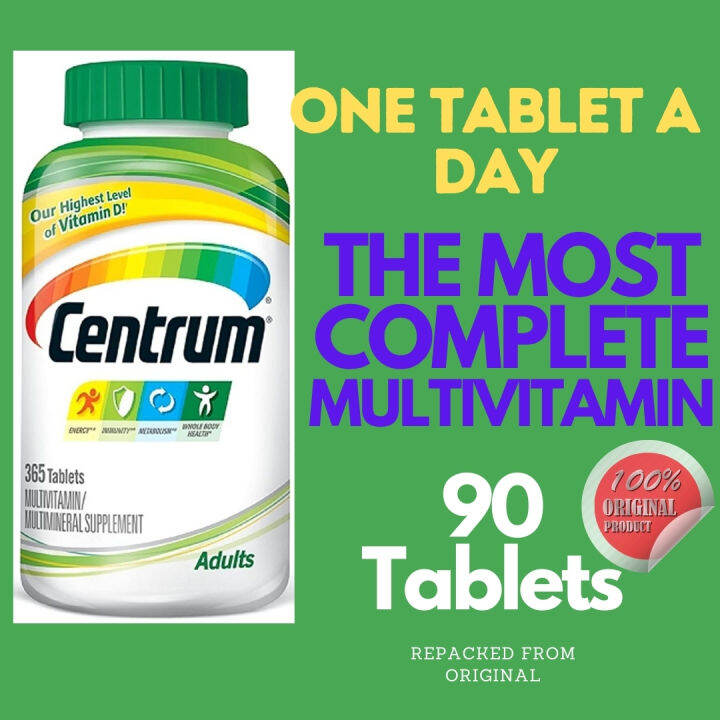 Centrum Adults Multivitamin. 90 TABLETS repacked from original
