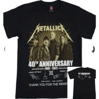 เสื้อวง New Fashion METALLICA 40th Anniversary Y RockYeah วงร็อค ไซส์ S M L XL 2023