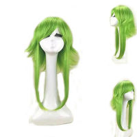 HAIRJOY ผู้หญิง VOCALOID GUMI คอสเพลย์วิกผมสีเขียวทนความร้อนสังเคราะห์ผมความยาวขนาดกลางตรงวิกผมเครื่องแต่งกายจัดส่งฟรี