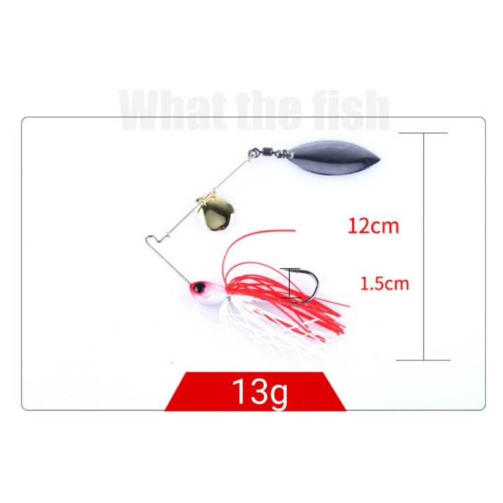 สปินเนอร์เบท-ใบสปินคู่-13g-19g-spinner-bait-เหยื่อตกชะโด-เหยื่อตกปลาช่อนเหยื่อชะโด-เหยื่อตกแม่คอก-เหยื่อตกปลาชะโด-เหยื่อปลอมตกชะโดr60