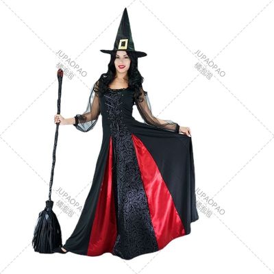 SHUAIYI Fato de Bruxa Malvada Halloween สำหรับผู้ใหญ่ การตีความ การแสดงของ Vivo Big Girl Party