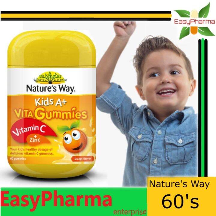 Nature's Way Kids A+ Gummies with Vitamin C + Zinc 60S [ Kid Supplement