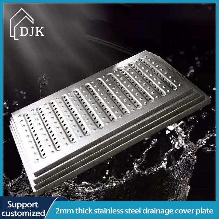 2mm Thick 304 Stainless Steel Trench Cover Plate Kitchen Gutter Drain Cover Plate Thickened