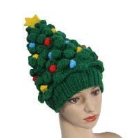 หมวกบีนนี่หมวกถักอบอุ่นถักผ้าพันคอต้นหมวกคริสต์มาสสนุกสนานสร้างสรรค์หมวกปมสำหรับเด็กผู้ใหญ่ Xsmas หมวกหน้าหนาวถัก twzhvj