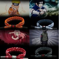 Anime Naruto Bracelet Rope Weave Chain Kakashi Itachi Cosplay Costumes Accessories Naruto Bracelet Reflective Anime Couple Gift