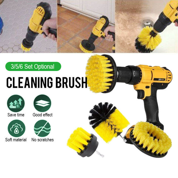 3/5/6 pieces. Drill Brush Cleaner Kit Electric Scrubber for Cleaning