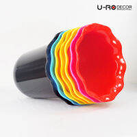 U-RO DECOR รุ่น BLOOM (บลูม) กระถางดอกไม้เมลามีน [มี 6 สี] Flower  Pot MULTICOLOR