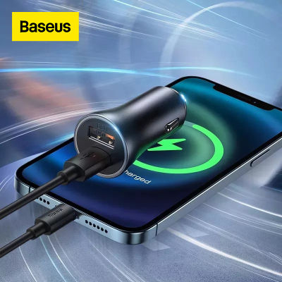 Baseus 40W Car Charger USB Car Charger Type C Dual Port Car Charger Quick Charge QC 3 PD 3 Phone Adapter For 12 11 Xiaomi