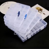 Transparent Plastic Storage Jewelry Box Compartment Adjustable Container Beads Earring Box for Jewelry Rectangle Box Case