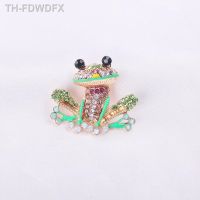 【hot】卐┇  1pc liga broche sapo rhinestone corpete planta pin senhora colar crachá terno casaco vestido acessórios temperamento elegante crea