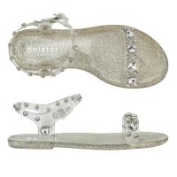 Holster Glitz Clear Gold Silver Glitter HST219CGSG รองเท้าส้นแบนแบบรัดส้น