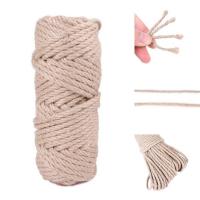 【YD】 Jute Fabric Rope Twine Rolls Hemp Twisted Cord Macrame String Basket Scratching 8mm Q