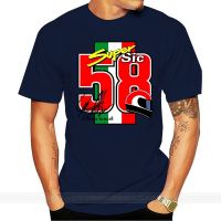 เสื้อยืดผู้ชาย Marco Simoncelli Super Sic 58เสื้อยืดสีดำตลกแปลกใหม่เสื้อยืดแฟชั่นสำหรับผู้หญิงผู้ชายเสื้อยืดผ้าฝ้ายแบรนด์