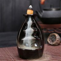 Ceramic Backflow Incense Burner Waterfall Buddha Censer Smoke Creative Home Decoration Decorative Craft For Living Room Teahouse