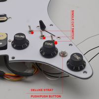 WK-Electric Guitar Duluxe St with Singlecut Wiring GP-panel Loaded Prewired Pickguard SSH Guitar Pickguard Scratchplate Assembly