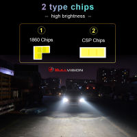 2Pcs Ambient RGB H4 Led H11 H7 9006 9005 CSP LED Bulb Music Sound Car Headlight Bulbs Remote APP Bluetooth Control car lights