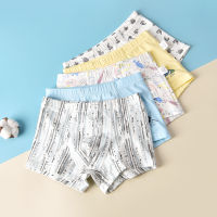 5pcspack Teen Boys Underwear Striped Cute Underwear Cotton Children Cartoon Fish Shorts Boxers Toddler Kids Football Panties