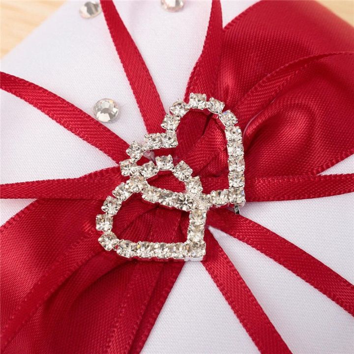 2x-ring-pillow-for-wedding-ring-pillow-with-satin-ribbons-red-white-10-cm-x-10-cm