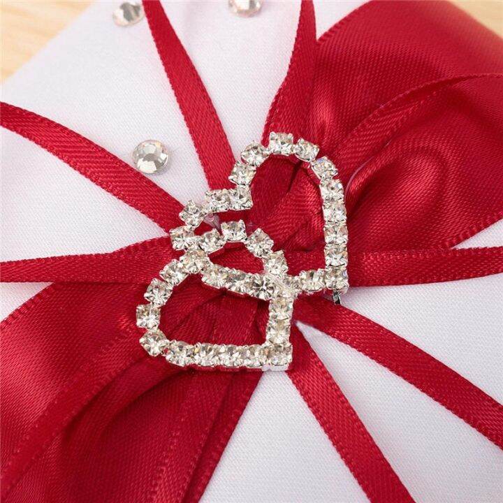 2x-ring-pillow-for-wedding-ring-pillow-with-satin-ribbons-red-white-10-cm-x-10-cm