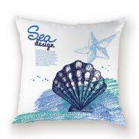 Ocean Style Pillowcases For Pillow Cases Cushions Home Throw Pillows Shell Pattern Decor Pilow For Bedroom Kissenbezug 45 X 45