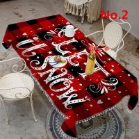 3-size Christmas Tablecloth Xmas Decor Home Dining Table Kitchen Party Washable Table Covers Linen