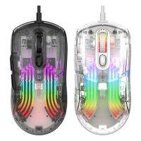 XYH10 Wired Transparent Game Mouse RGB Light Mechanical Gaming Mouse E-sports Mute Mouse for Girls Gift Drop Shipping