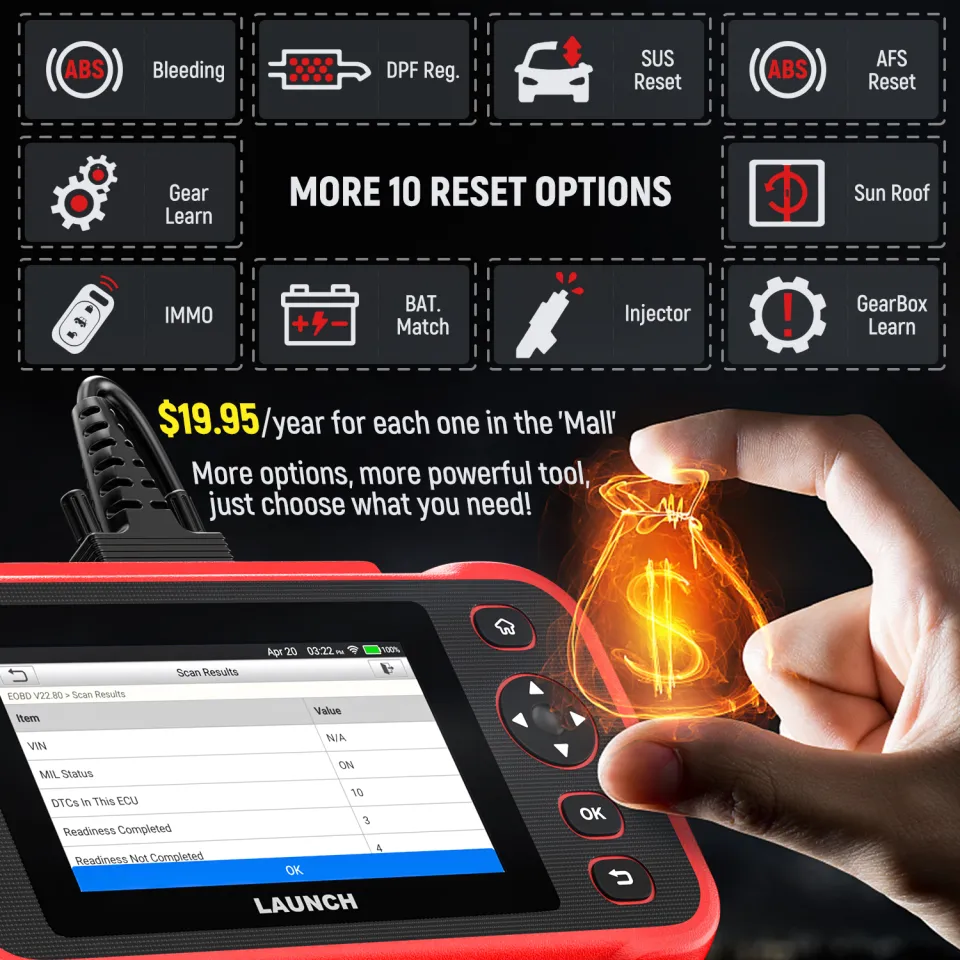 LAUNCH CRP 123X (With 3 Special Reset Functions)