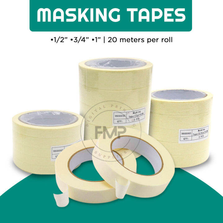 Fmp Masking Packaging Tape Paper Tape 20 Meters Per Roll 